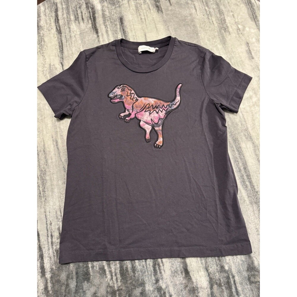 Coach x Kaffe Fassett Rexy Graphic T-Shirt Cotton Dinosaur Print Tee Large